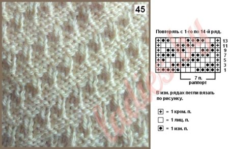 Двухцветный узор для шарфа