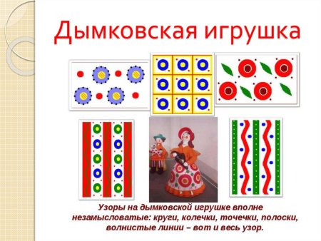 Орнамент дымковской росписи