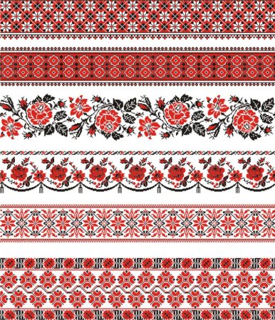 Кубанский рушник вектор