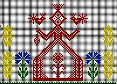 Славянский оберег Макошь вышивка