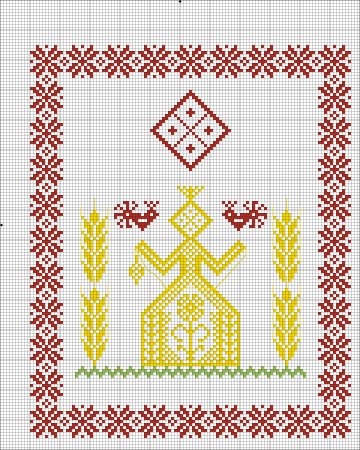 Славянский оберег Макошь вышивка