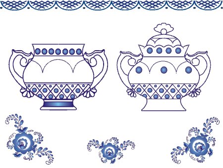 Посуда для гжельской росписи для детей