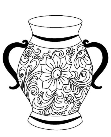 Орнамент на посуде раскраска