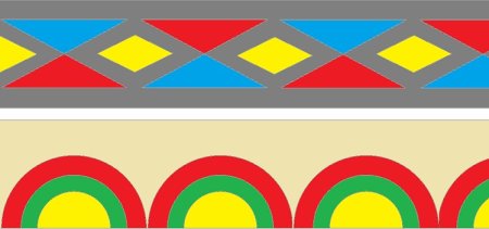 Пермогорская роспись орнамент в полосе