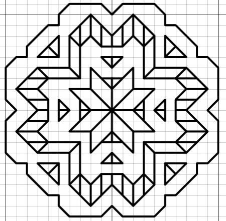 Сложные орнаменты по клеточкам