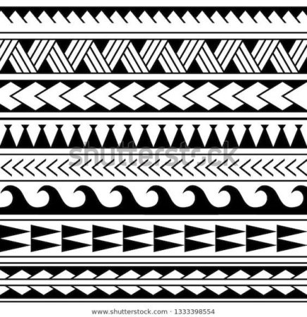 Полинезийские узоры тату браслеты