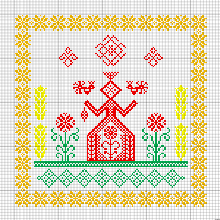 Славянский оберег Макошь вышивка