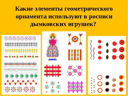 Характерные элементы дымковской росписи