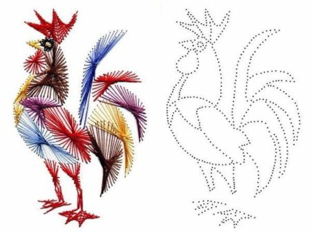 Схемы для изонити с цифрами для детей