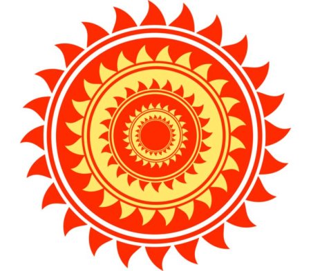 Орнамент в виде солнца