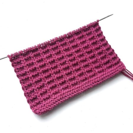 Узор Вафелька спицами