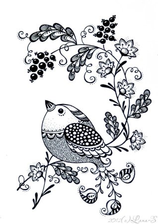 Орнамент птицы