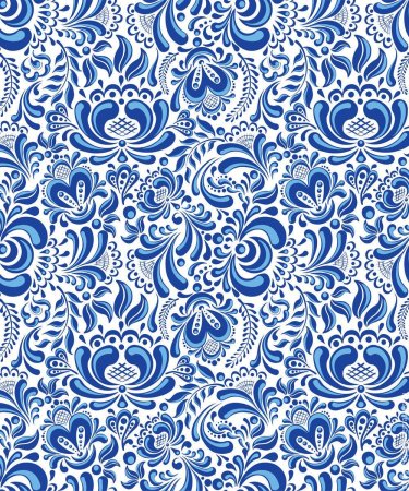 Орнаментальная стилистика Гжель