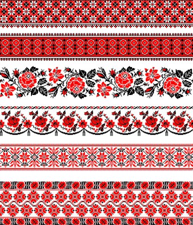 Кубанский рушник вектор