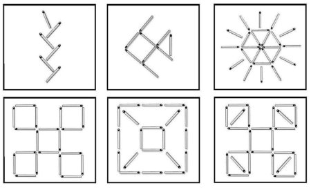 Геом фигуры из счетных палочек