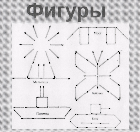 Выкладывание фигур из спичек