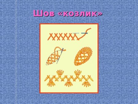 Шов козлик вручную