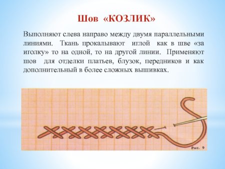 Шов зигзаг вручную