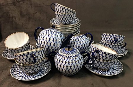 Сервиз особый Екатерины 2 Кобальтовая сетка