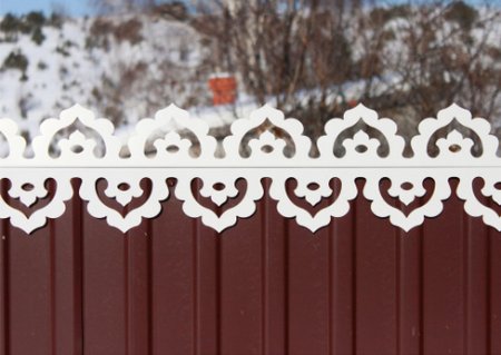 Украшение забора из профнастила