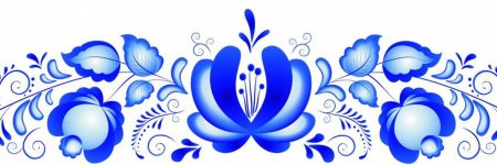 Орнаментная роспись Гжель