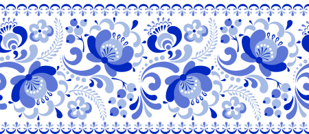 Рамка в стиле Гжель