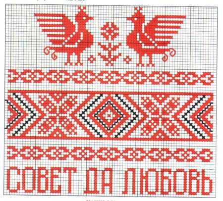 Русская народная вышивка орнамент рушник