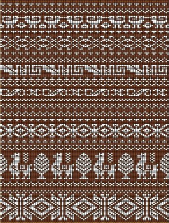 Перуанка жаккард спицами