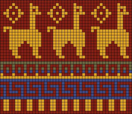 Жаккард схема лама