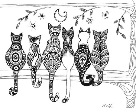 Дудлинг кошка