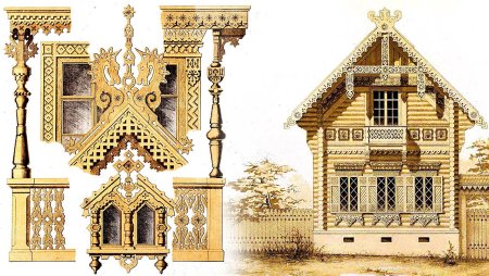 Резной наличник на тереме