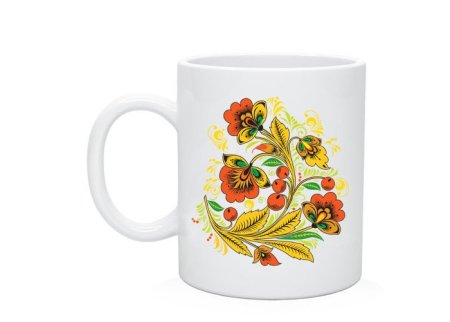 Кружка с русскими узорами