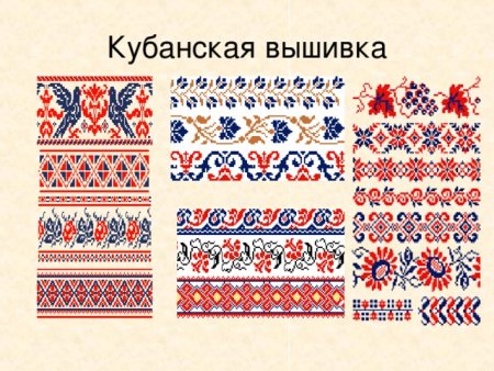 Кубанские казачьи орнаменты вышивки