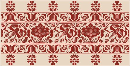 Кубанская вышивка крестом рушники