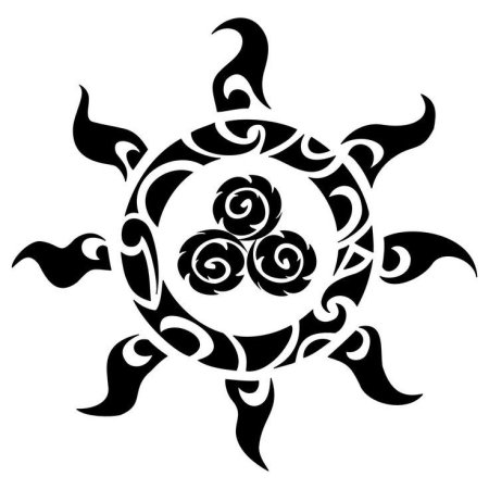 Знак солнца тату