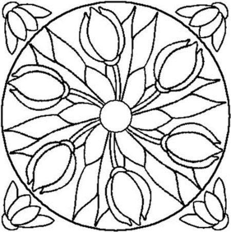 Растительный узор в квадрате