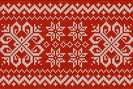 Новогодний вязаный узор