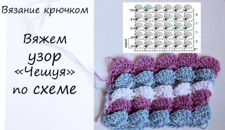 Вязание чешуйки спицами схема
