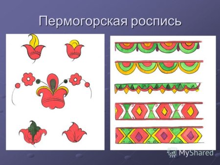 Узоры Северной Двины пермогорская роспись