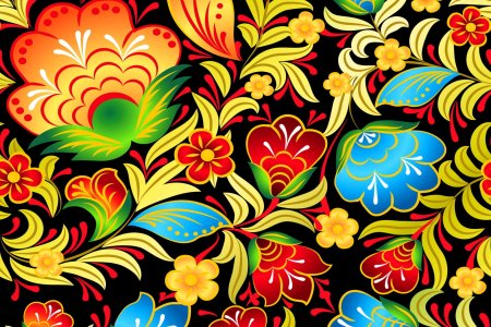 Петриковская роспись ягоды брусники