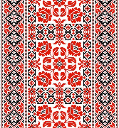 Закарпатская народная Национальная вышивка вектор