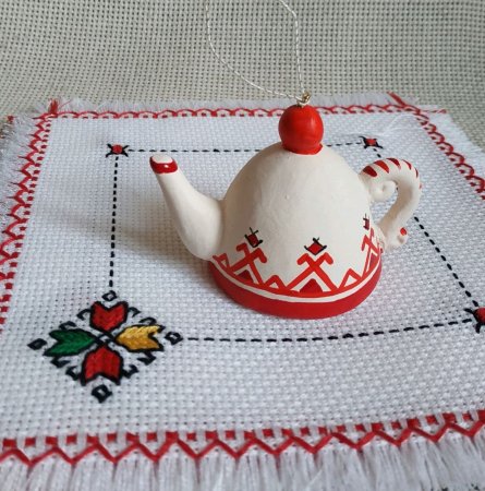 Тарелка с белорусским орнаментом