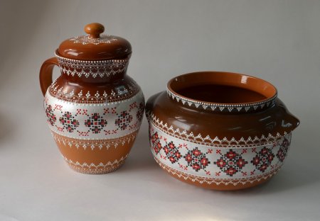 Чувашский орнамент на тарелке