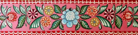 Городецкая роспись орнаментальная полоса