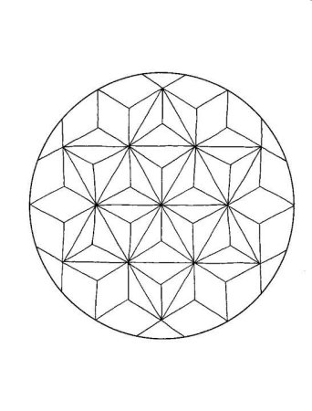 Узор в круге из геометрических фигур (44 фото)