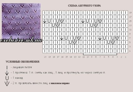 Узор галочки схема
