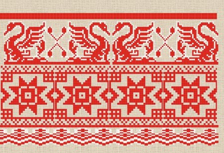 Карельская вышивка солярные знаки