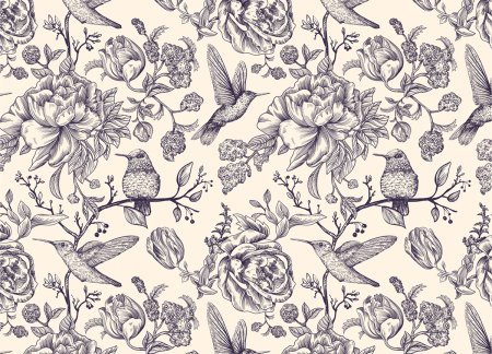 Цветочный орнамент паттерн