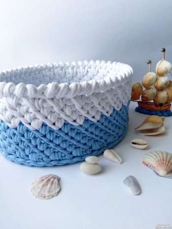 Корзинки из трикотажной пряжи