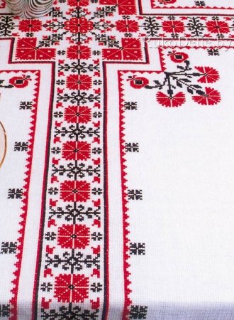Вышивка крестом скатерти салфетки